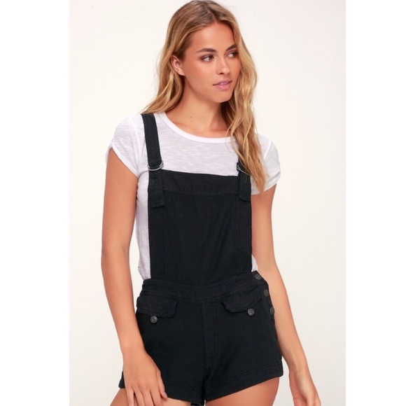 Free People Pants - Free people Expedition Black shorts romper Large